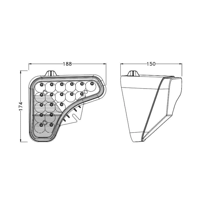 Bobcat M Series Skid Steer LED Right-Hand Headlight - Image 4