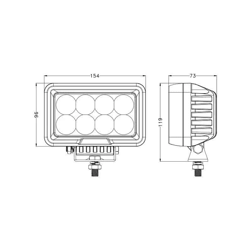 6inch 40W Rectangle LED Work Lights - Image 4