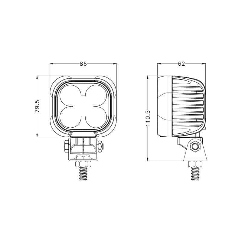 3.4inch 50W Osram LED Work Light - Image 4