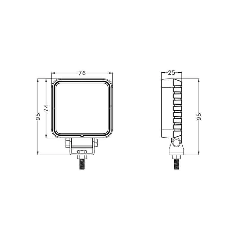 3inch 12W Square Osram LED Work Lamps - Image 4