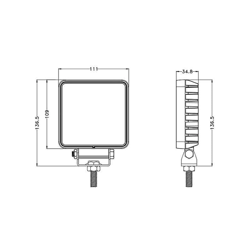 4.5inch 30W Square Osram LED Work Lamps - Image 4