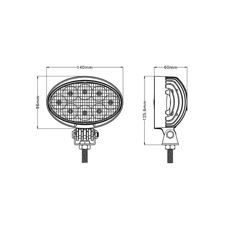 5.6 inch 40W Oval LED Tractor  Work Lights - Image 4