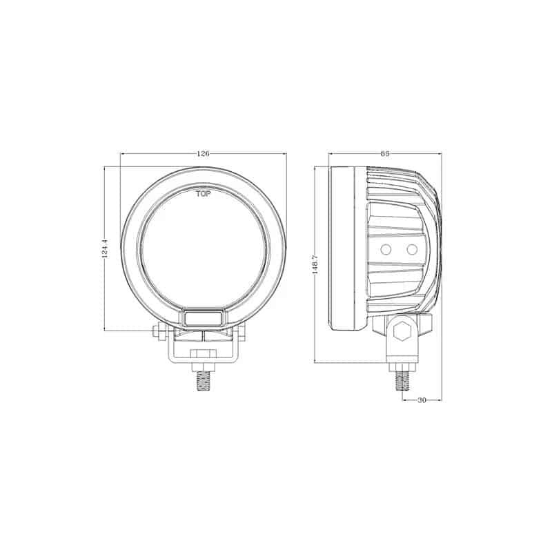 5.5inch 45W Blue Forklift Backup Lights - Image 4