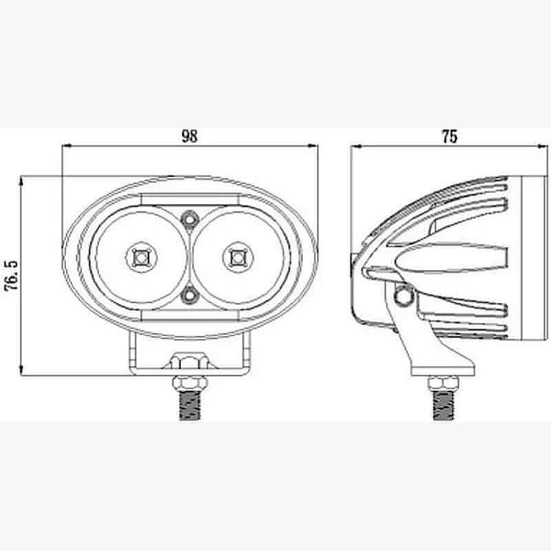 4inch 20W LED Forklift Safety Lights - Image 4