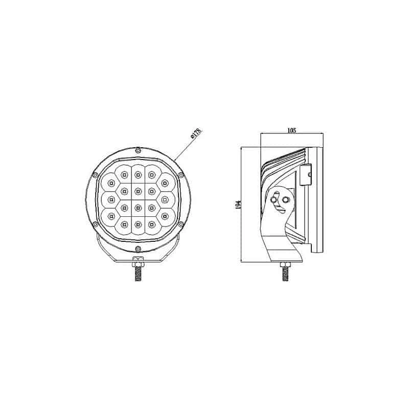 7inch 90W Round LED Driving Lights - Image 4