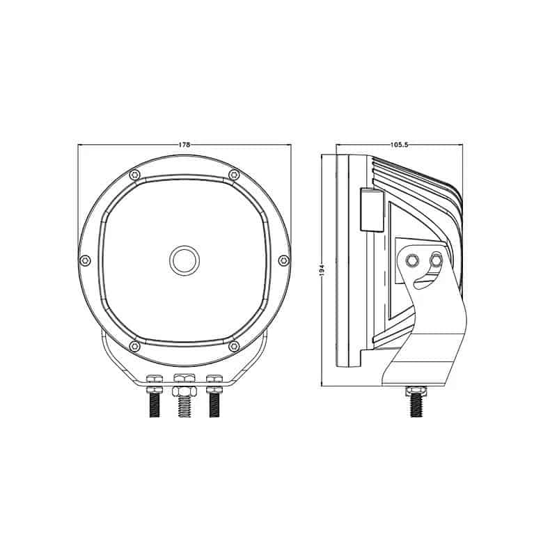7inch 105W Round LED Driving Lights with DRL - Image 4