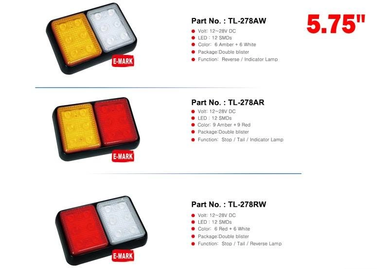 led truck trailer tail lights tl 278