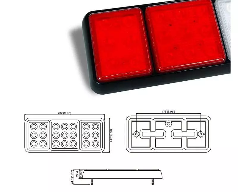 led truck trailer tail lights tl 279