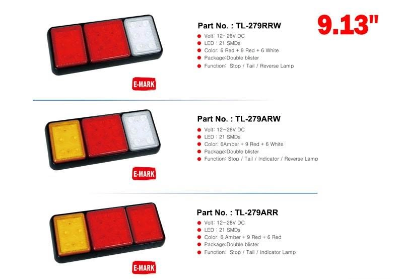 led truck trailer tail lights tl 279